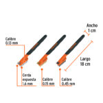 Juego de 3 Minicepillos de Alambre 28 Cerdas JCEA-3 Truper - Imagen 5