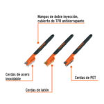 Juego de 3 Minicepillos de Alambre 28 Cerdas JCEA-3 Truper - Imagen 4