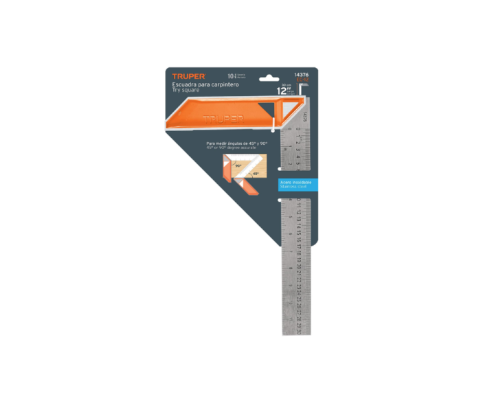 Escuadra 12" para carpintero mango de aluminio - Imagen 2