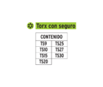 Juego de 7 puntas torx combinadas c/seguro largo 1", Expert 17797 - Imagen 2