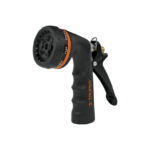 Pistola para riego de 8 funciones metálica con recubrimiento