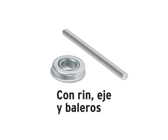 Llanta imponchable, 16" con rin, eje y baleros para carretilla Truper 19658 - Imagen 3