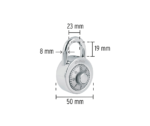 Candado de combinación de disco en blíster, Hermex - Imagen 3