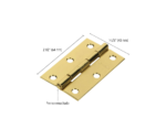 Bisagra rectangular 2½" acero latonado, Hermex - Imagen 2