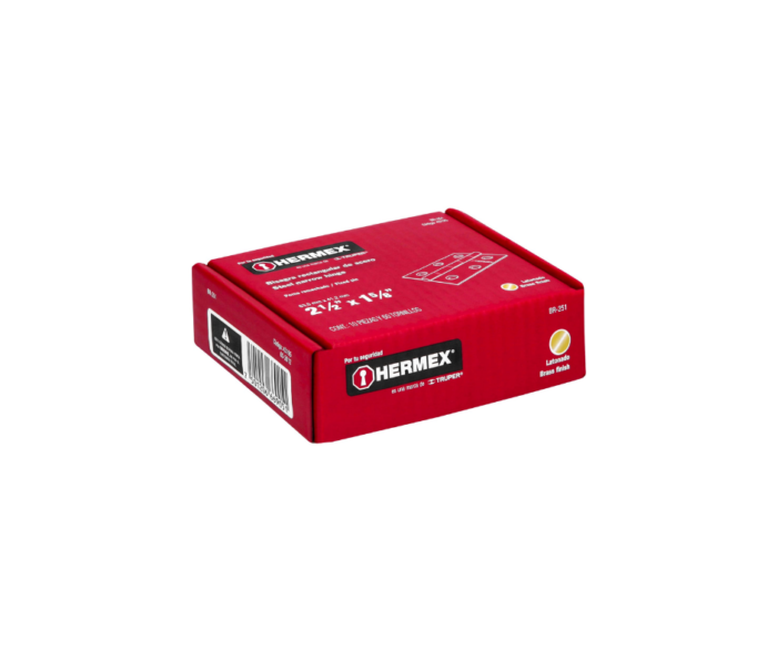 Bisagra rectangular 2½" acero latonado, Hermex - Imagen 4