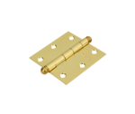 Bisagra cuadrada 3" acero latonado redonda, Hermex