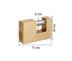 Candado antipalanca 75mm, llave tetra Hermex - Imagen 4