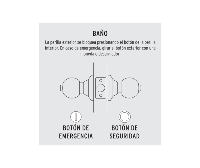 Cerradura esfera para entrada latón antiguo, Hermex - Imagen 4