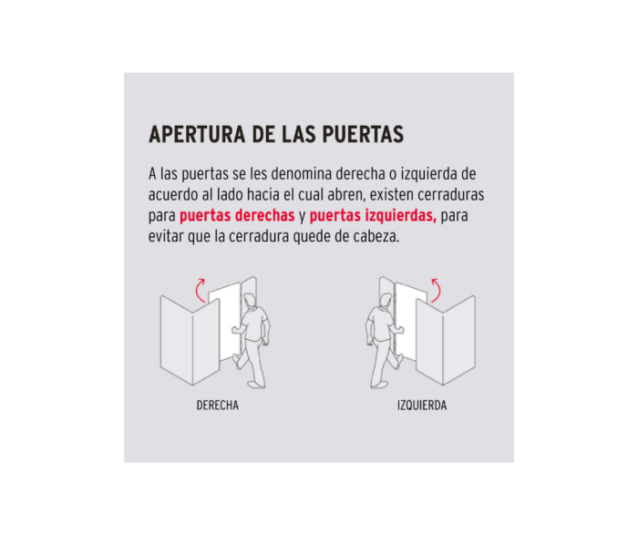 Cerradura sobreponer izq clásica, llave tradicional, caja Hermex - Imagen 2