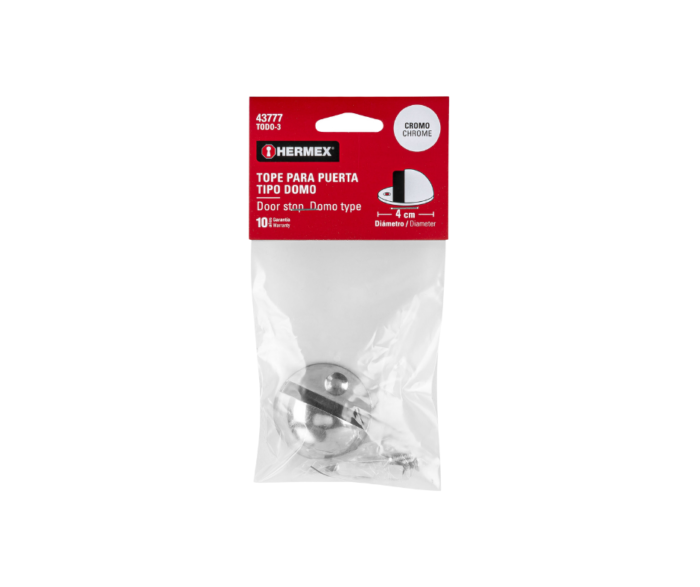 Tope para puerta tipo domo, acabado cromo, Hermex 43777 - Imagen 3