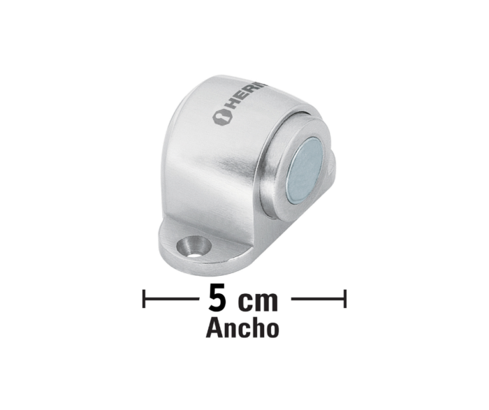 Tope para puerta magnético, acabado cromo, Hermex 43782 - Imagen 2