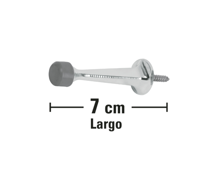 Tope para puerta recto, acabado cromo, Hermex 43787 - Imagen 2