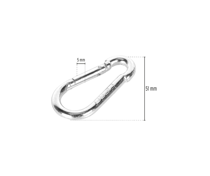 Bandola mosquetón de acero 3/16", Fiero - Imagen 2