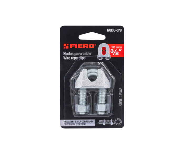 Nudo para cable de 3/8" tarjeta con 1 pza Fiero - Imagen 2