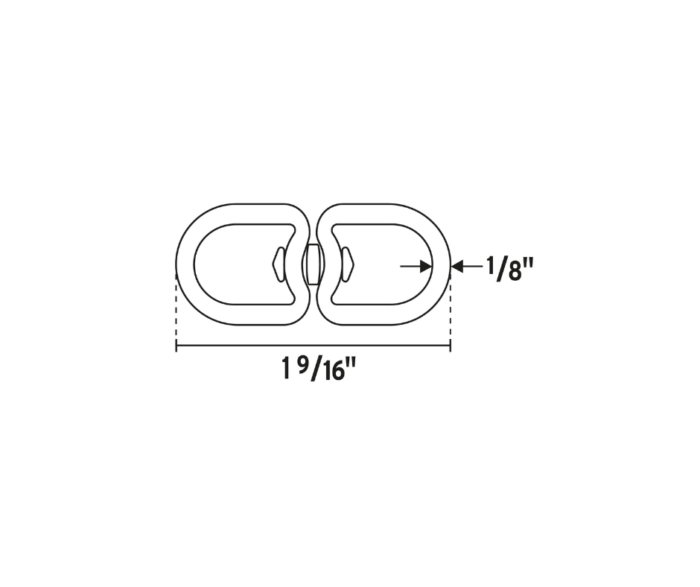 Destorcedor metálico de 1/8", Fiero - Image 2