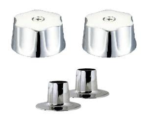 Juego manerales grandes zinc cromado