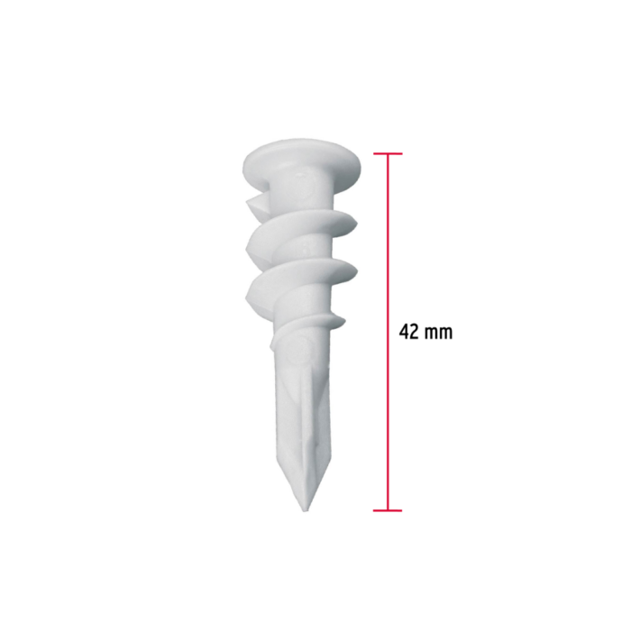Taquete 1/2" plástico, autotaladrante, para yeso - Imagen 3