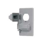 Placa duplex gris de polibicarbonato, Volteck