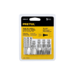 Juego de 4 conectores y 1 cople para compresor, Pretul