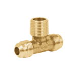 Tee terminal de latón centro 3/8", Foset