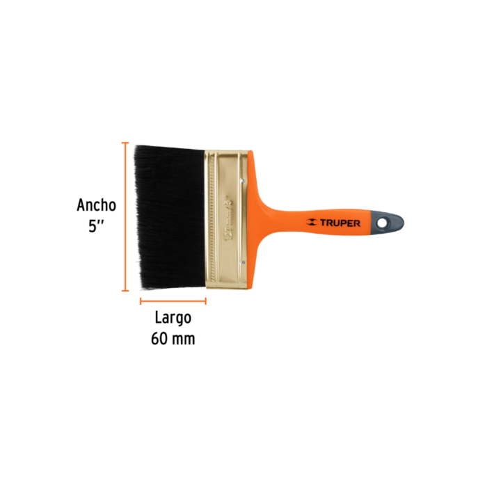 Brocha profesional de 5" con mango de plástico, Truper
