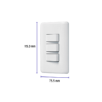 Placa armada con 3 interruptores sencillos, Volteck Basic