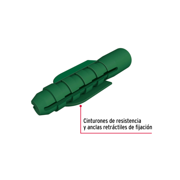 Bolsa con 50 taquetes de plástico 1/2", Fiero