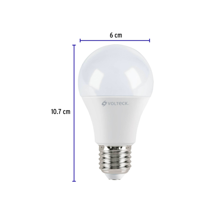 lámparas de LED A19 9 W luz de día, caja, Volteck