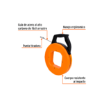 Guía de acero de 15 m para cable