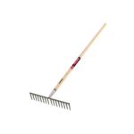 Rastrillo recto reforzado, 16 dientes, mango de 60", Truper