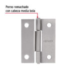 Bisagras Rectangulares de Acero Pulido 2" x 1-1/2" Hermex Truper - Image 2
