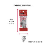 Bolsa con 2 bisagras rectangulares de 2 por 1-1/2 pulgadas fabricadas en acero pulido marca Hermex de Truper código 45683.